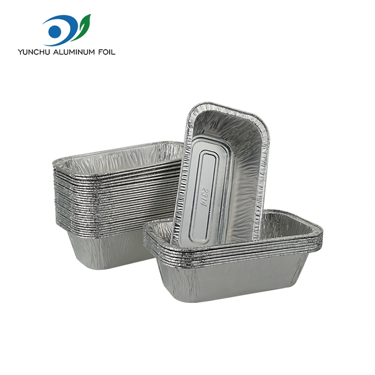 దీర్ఘచతురస్రాకార ఎయిర్ ఫ్రైయర్ బేకింగ్ సిల్వర్ అల్యూమినియం రేకు కంటైనర్లు దీర్ఘచతురస్రాకార ఎయిర్ ఫ్రైయర్ బేకింగ్ సిల్వర్ అల్యూమినియం రేకు కంటైనర్లు