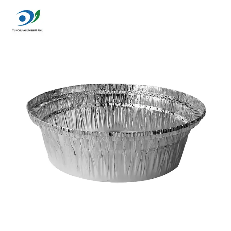 రౌండ్ ఎయిర్ ఫ్రైయర్ క్యాటరింగ్ సిల్వర్ అల్యూమినియం రేకు కంటైనర్లు రౌండ్ ఎయిర్ ఫ్రైయర్ క్యాటరింగ్ సిల్వర్ అల్యూమినియం రేకు కంటైనర్లు