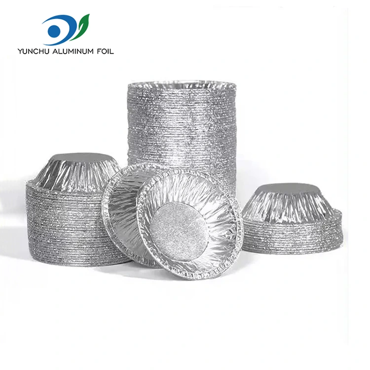 రౌండ్ టార్ట్ ట్రే సిల్వర్ అల్యూమినియం రేకు ఆహార కంటైనర్ రౌండ్ టార్ట్ ట్రే సిల్వర్ అల్యూమినియం రేకు ఆహార కంటైనర్