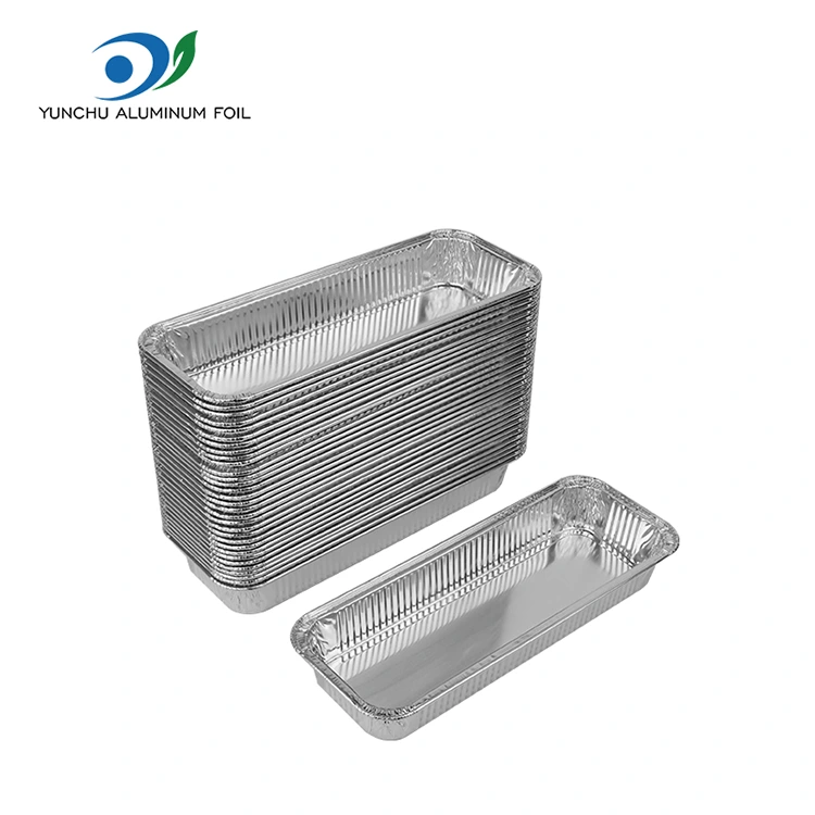 దీర్ఘచతురస్రాకార కాల్చిన బ్రెడ్ సిల్వర్ అల్యూమినియం రేకు కంటైనర్లు దీర్ఘచతురస్రాకార కాల్చిన బ్రెడ్ సిల్వర్ అల్యూమినియం రేకు కంటైనర్లు
