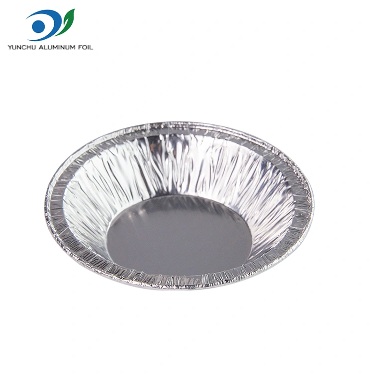రౌండ్ టార్ట్ ట్రే సిల్వర్ అల్యూమినియం రేకు ఆహార కంటైనర్