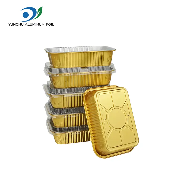 పునర్వినియోగపరచలేని బార్బెక్యూ టేకావే అల్యూమినియం రేకు కంటైనర్లు