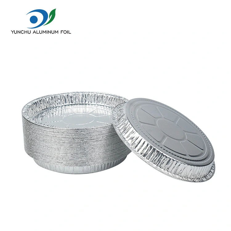 7-9 అంగుళాల పిజ్జా పాన్ సిల్వర్ అల్యూమినియం రేకు కంటైనర్లు