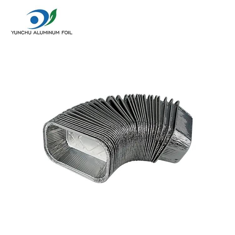 స్క్వేర్ ఎయిర్ ఫ్రైయర్ క్యాటరింగ్ సిల్వర్ అల్యూమినియం రేకు కంటైనర్లు