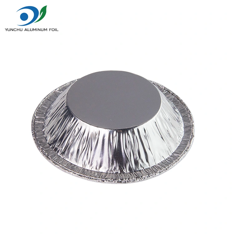 రౌండ్ టార్ట్ ట్రే సిల్వర్ అల్యూమినియం రేకు ఆహార కంటైనర్