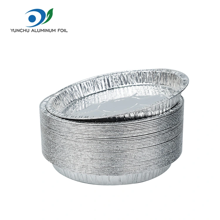 7-9 అంగుళాల పిజ్జా పాన్ సిల్వర్ అల్యూమినియం రేకు కంటైనర్లు