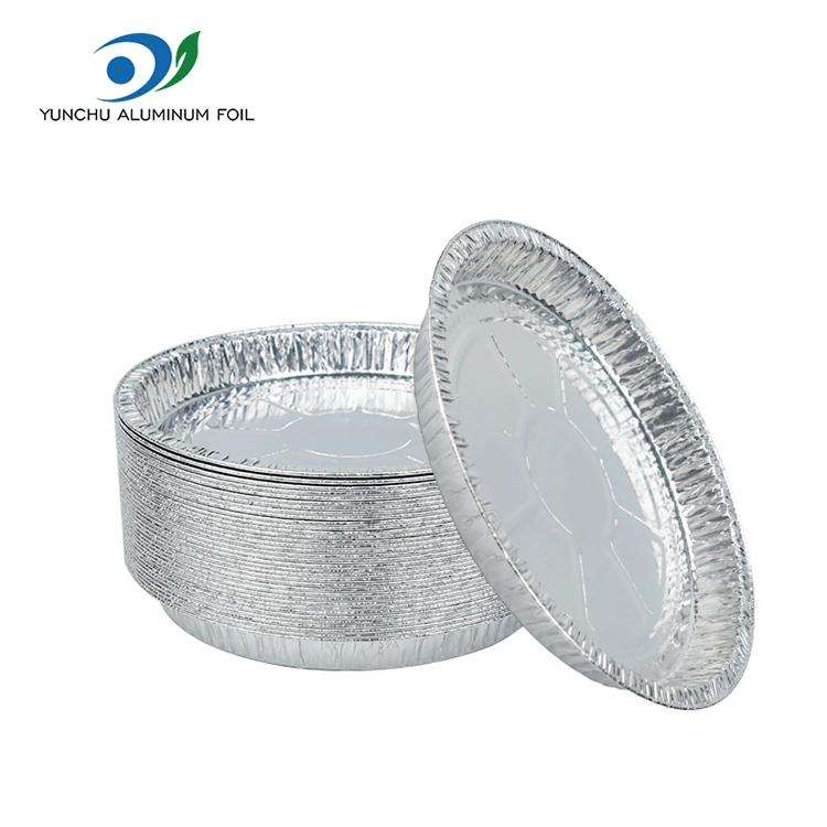 7-9 అంగుళాల పిజ్జా పాన్ సిల్వర్ అల్యూమినియం రేకు కంటైనర్లు