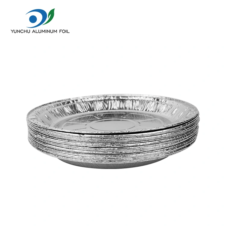 రౌండ్ ఎయిర్ ఫ్రైయర్ పిజ్జా సిల్వర్ అల్యూమినియం రేకు కంటైనర్లు