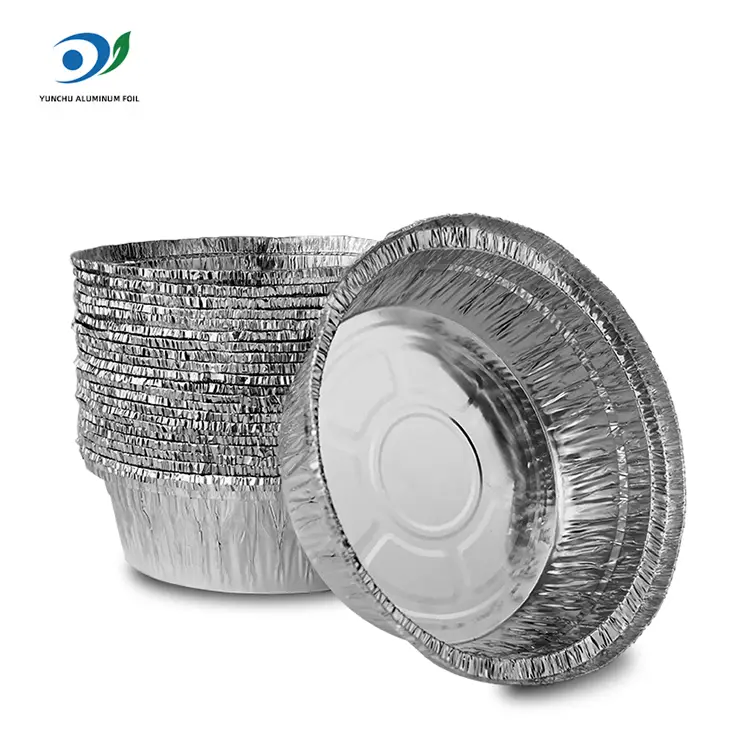 రౌండ్ ఎయిర్ ఫ్రైయర్ క్యాటరింగ్ సిల్వర్ అల్యూమినియం రేకు కంటైనర్లు