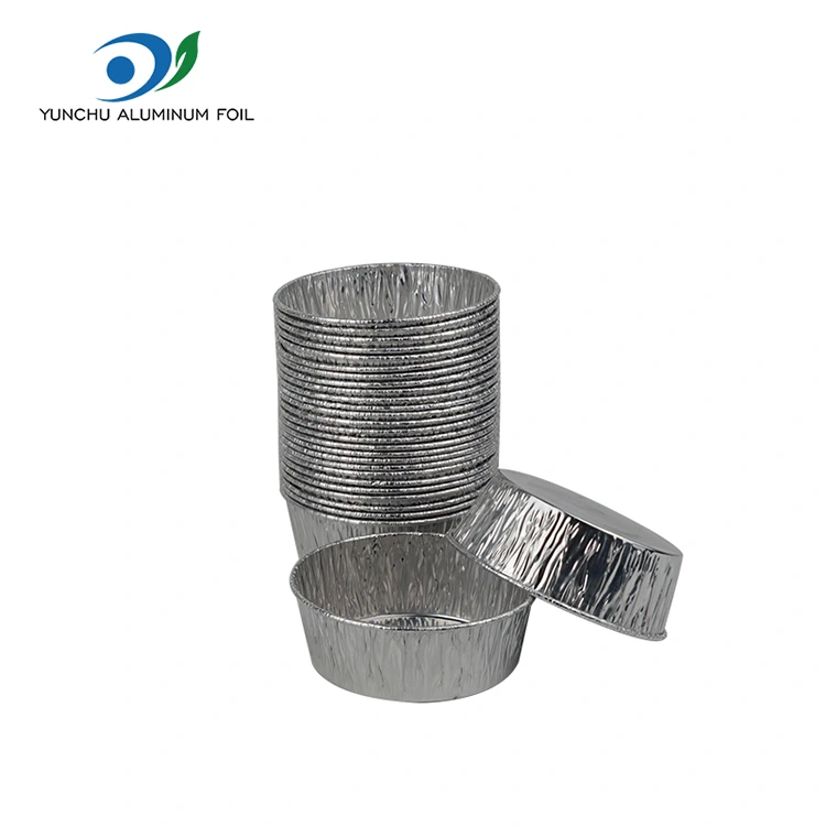 కేక్ బేకింగ్ కప్ సిల్వర్ అల్యూమినియం రేకు ఆహార కంటైనర్