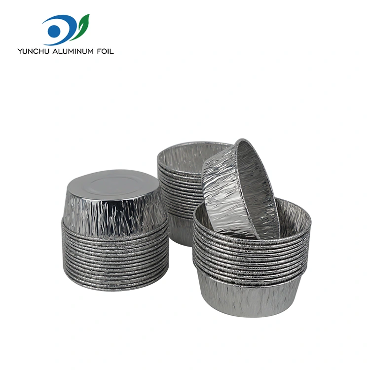 కేక్ బేకింగ్ కప్ సిల్వర్ అల్యూమినియం రేకు ఆహార కంటైనర్