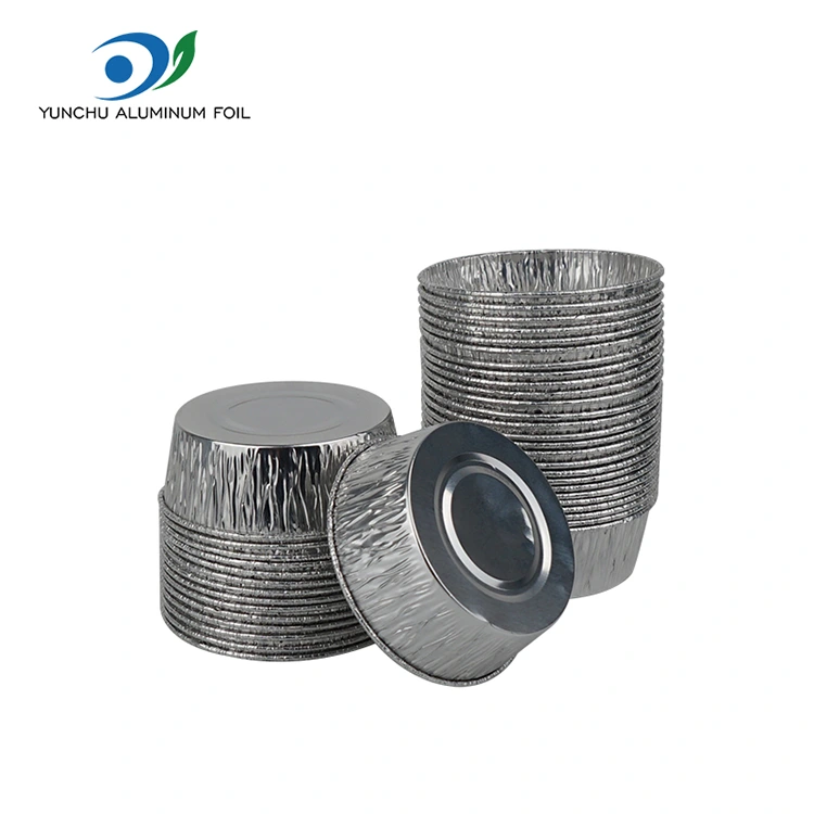 కేక్ బేకింగ్ కప్ సిల్వర్ అల్యూమినియం రేకు ఆహార కంటైనర్