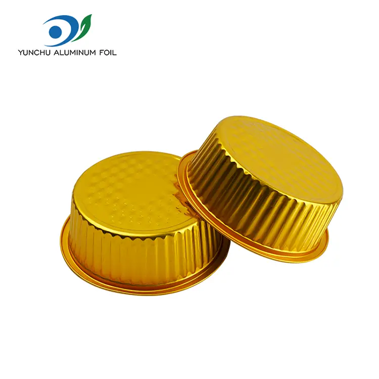 పునర్వినియోగపరచలేని బేకింగ్ ట్రేలు రౌండ్ అల్యూమినియం రేకు కంటైనర్లు