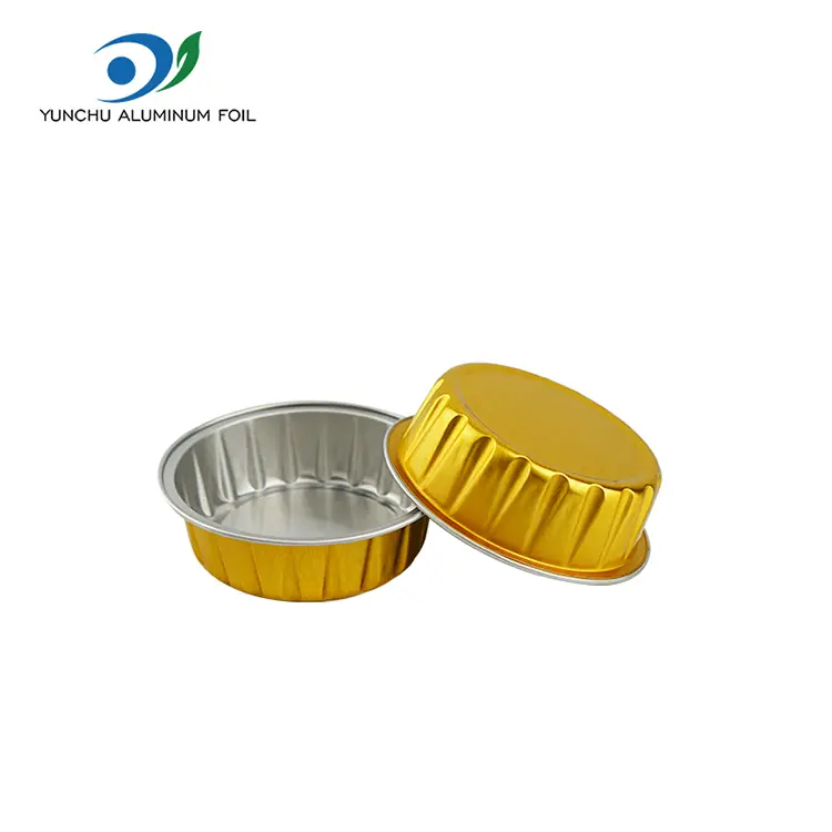 పునర్వినియోగపరచలేని రౌండ్ రోస్ట్ స్మూత్వాల్ అల్యూమినియం రేకు కంటైనర్లు