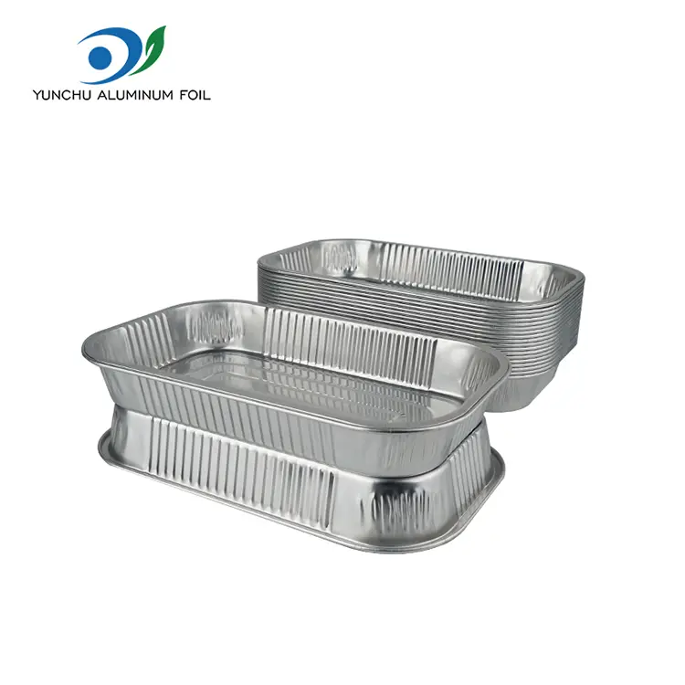 పునర్వినియోగపరచలేని టేకావే లంచ్ బాక్స్లు అల్యూమినియం రేకు కంటైనర్లు