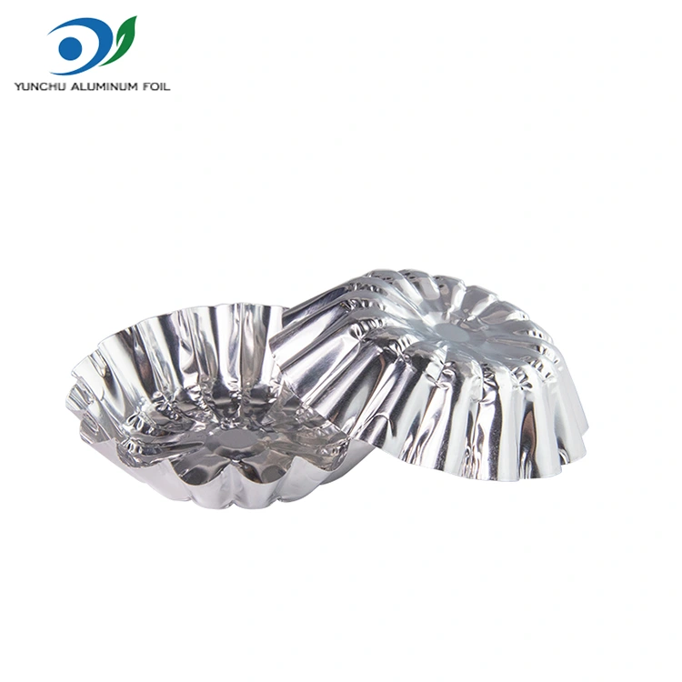 గుడ్డు టార్ట్లను ఎయిర్ ఫ్రైయర్ సిల్వర్ అల్యూమినియం రేకు ఆహార కంటైనర్లో కాల్చారు గుడ్డు టార్ట్లను ఎయిర్ ఫ్రైయర్ సిల్వర్ అల్యూమినియం రేకు ఆహార కంటైనర్లో కాల్చారు