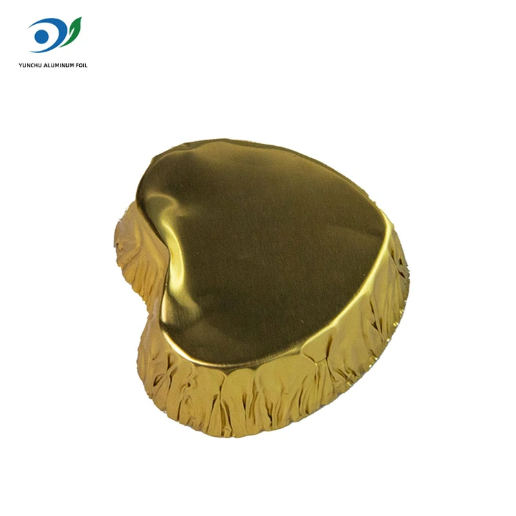 గుండె ఆకారంలో ఉన్న మినీ-బేక్ సిల్వర్ అల్యూమినియం రేకు ఆహార కంటైనర్