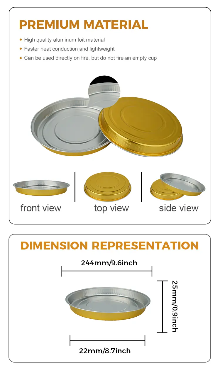 Pizza plate Baking sheet Round Aluminum Foil Containers