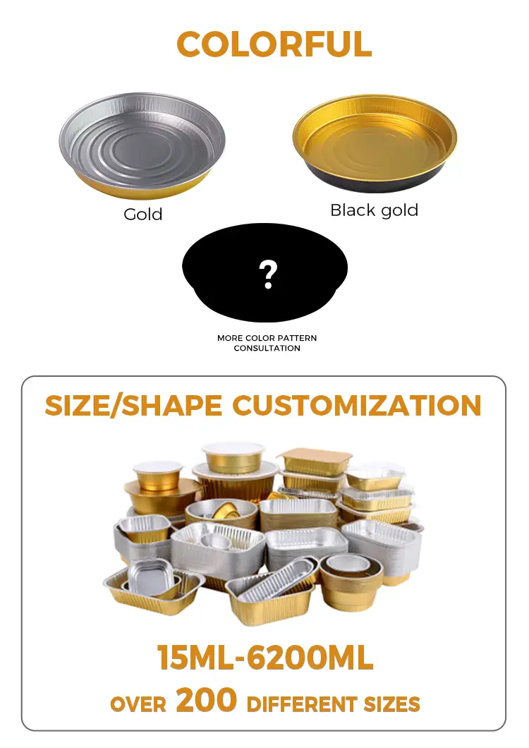 Disposable baking rounds Aluminum Foil Containers