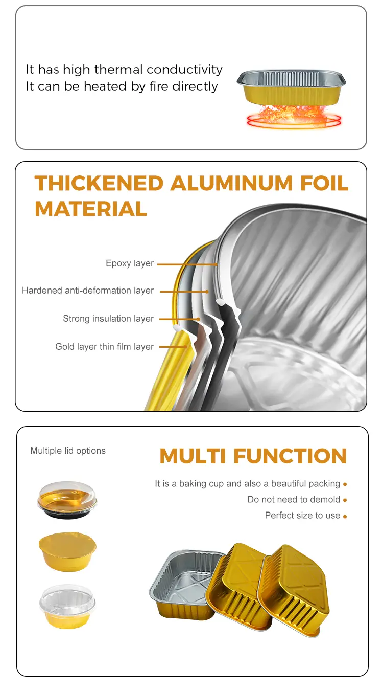 Disposable rectangular grill Aluminum Foil Containers