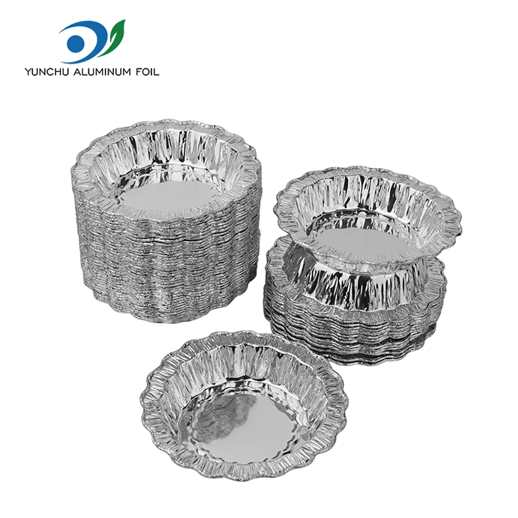 లేస్ రౌండ్ బేకింగ్ కేక్ సిల్వర్ అల్యూమినియం రేకు కంటైనర్లు