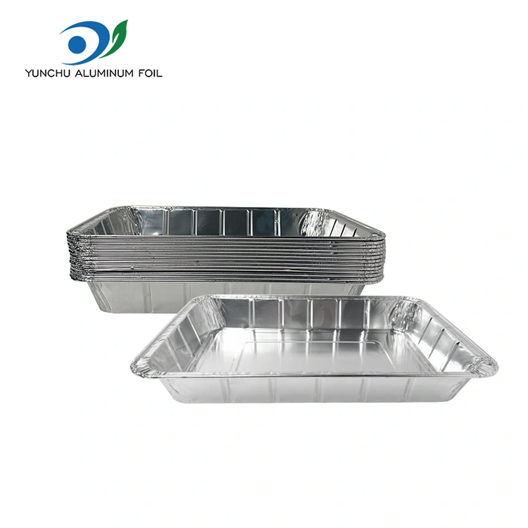 పెద్ద గ్రిల్డ్ ఫిష్ టేకావే సిల్వర్ అల్యూమినియం రేకు కంటైనర్లు