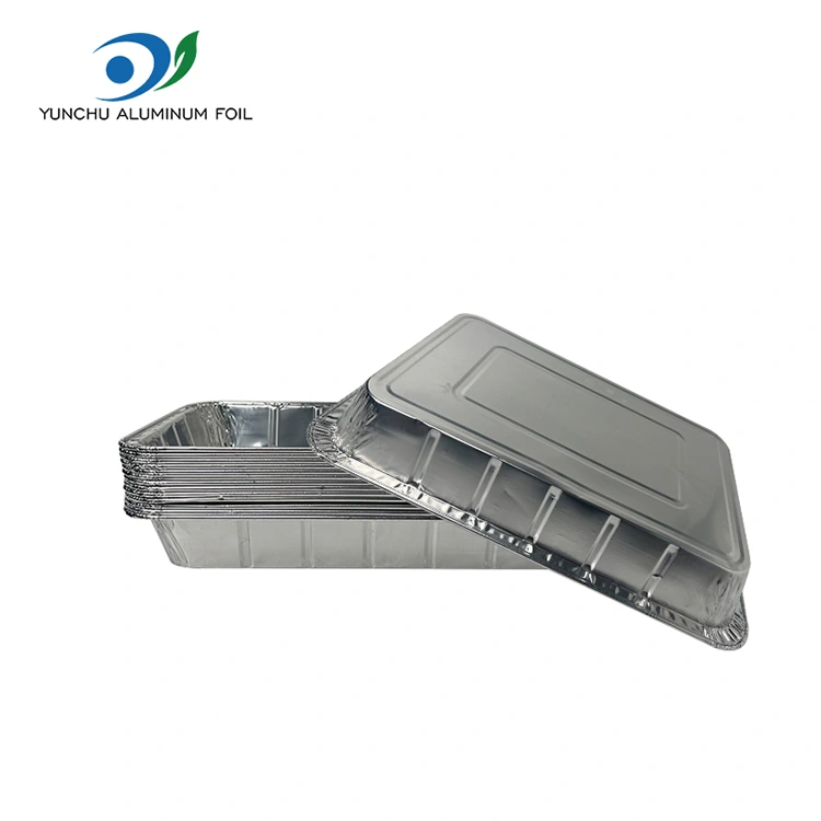 పెద్ద గ్రిల్డ్ ఫిష్ టేకావే సిల్వర్ అల్యూమినియం రేకు కంటైనర్లు