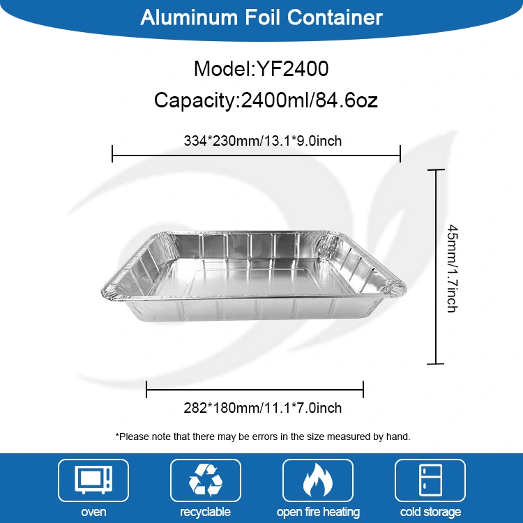 పెద్ద గ్రిల్డ్ ఫిష్ టేకావే సిల్వర్ అల్యూమినియం రేకు కంటైనర్లు