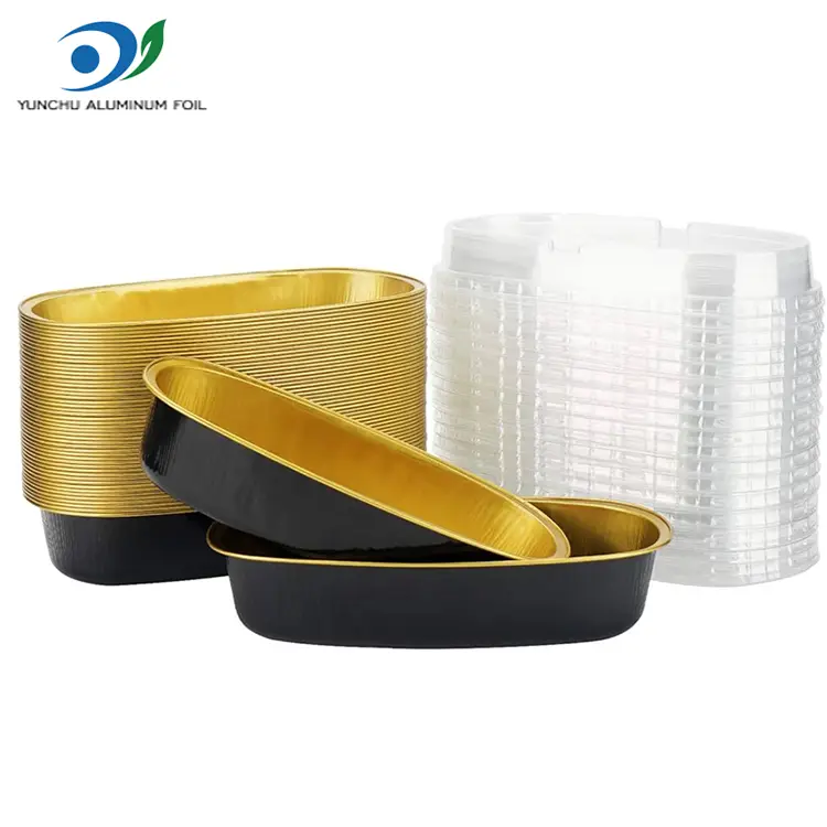 ఓవల్ కలర్ స్మూత్వాల్ అల్యూమినియం రేకు కంటైనర్లు ఓవల్ కలర్ స్మూత్వాల్ అల్యూమినియం రేకు కంటైనర్లు