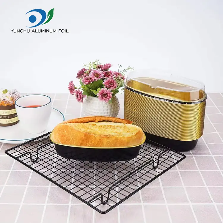 ఓవల్ కలర్ స్మూత్వాల్ అల్యూమినియం రేకు కంటైనర్లు