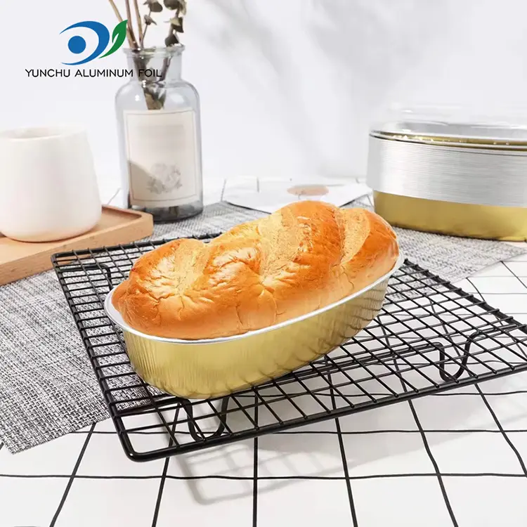 ఓవల్ కలర్ స్మూత్వాల్ అల్యూమినియం రేకు కంటైనర్లు