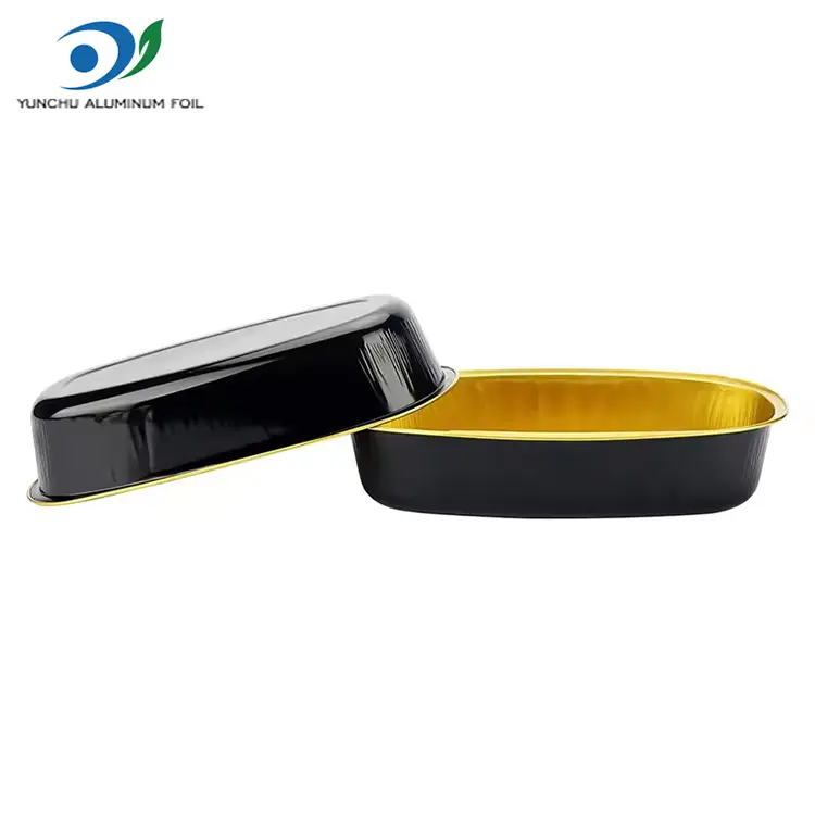 ఓవల్ కలర్ స్మూత్వాల్ అల్యూమినియం రేకు కంటైనర్లు