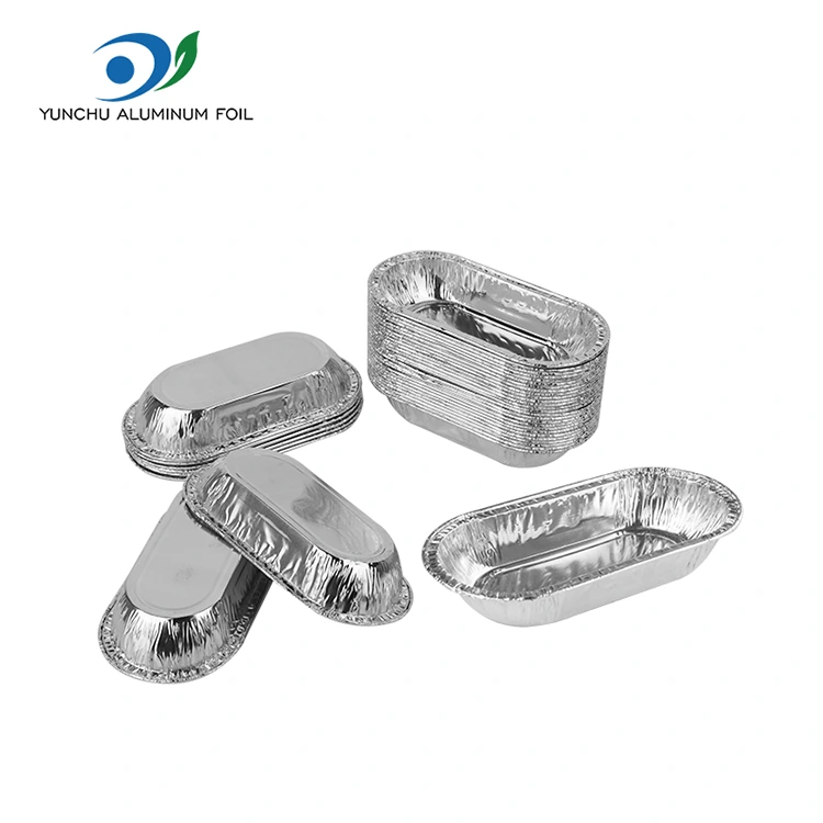 ఓవల్ రోస్ట్ సిల్వర్ అల్యూమినియం రేకు ఆహార కంటైనర్