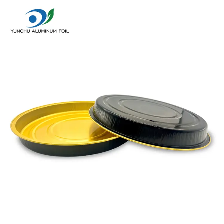పిజ్జా ప్లేట్ బేకింగ్ షీట్ రౌండ్ అల్యూమినియం రేకు కంటైనర్లు