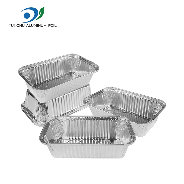 దీర్ఘచతురస్రాకార ఎయిర్ ఫ్రైయర్ ప్యాకింగ్ సిల్వర్ అల్యూమినియం రేకు కంటైనర్లు దీర్ఘచతురస్రాకార ఎయిర్ ఫ్రైయర్ ప్యాకింగ్ సిల్వర్ అల్యూమినియం రేకు కంటైనర్లు