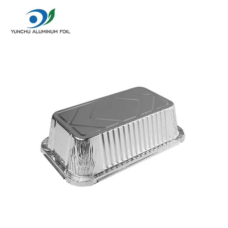 దీర్ఘచతురస్రాకార ఎయిర్ ఫ్రైయర్ ప్యాకింగ్ సిల్వర్ అల్యూమినియం రేకు కంటైనర్లు