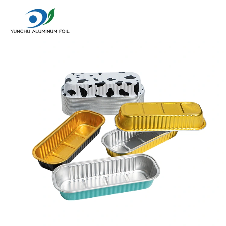 దీర్ఘచతురస్రాకార బేకింగ్ కేక్ స్మూత్వాల్ అల్యూమినియం రేకు కంటైనర్లు దీర్ఘచతురస్రాకార బేకింగ్ కేక్ స్మూత్వాల్ అల్యూమినియం రేకు కంటైనర్లు