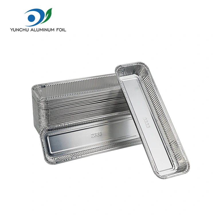 దీర్ఘచతురస్రాకార బ్రెడ్ ఎయిర్ ఫ్రైయర్ సిల్వర్ అల్యూమినియం రేకు కంటైనర్లు దీర్ఘచతురస్రాకార బ్రెడ్ ఎయిర్ ఫ్రైయర్ సిల్వర్ అల్యూమినియం రేకు కంటైనర్లు