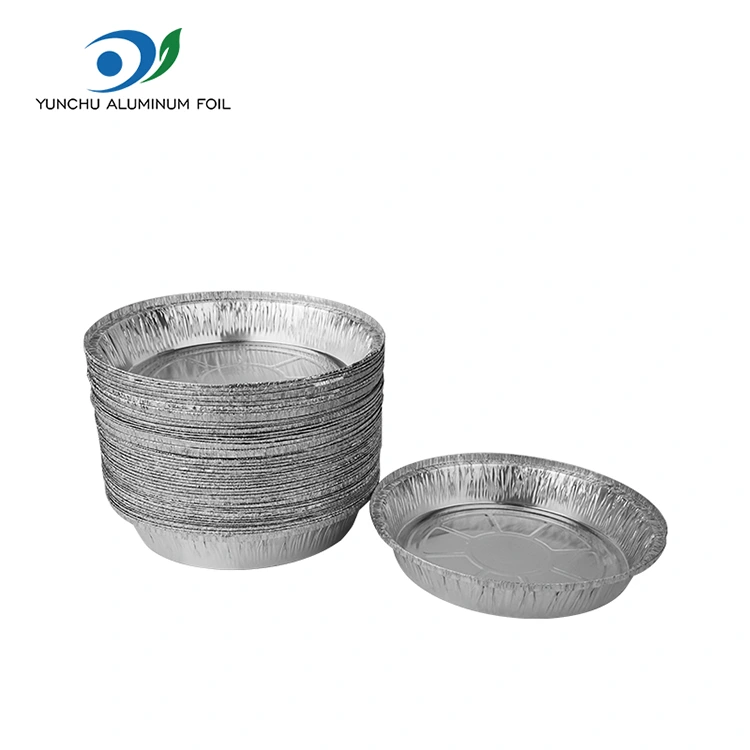 రౌండ్ ఎయిర్ ఫ్రైయర్ ఓవెన్ సిల్వర్ అల్యూమినియం రేకు కంటైనర్లు