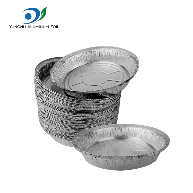 రౌండ్ ఎయిర్ ఫ్రైయర్ ఓవెన్ సిల్వర్ అల్యూమినియం రేకు కంటైనర్లు