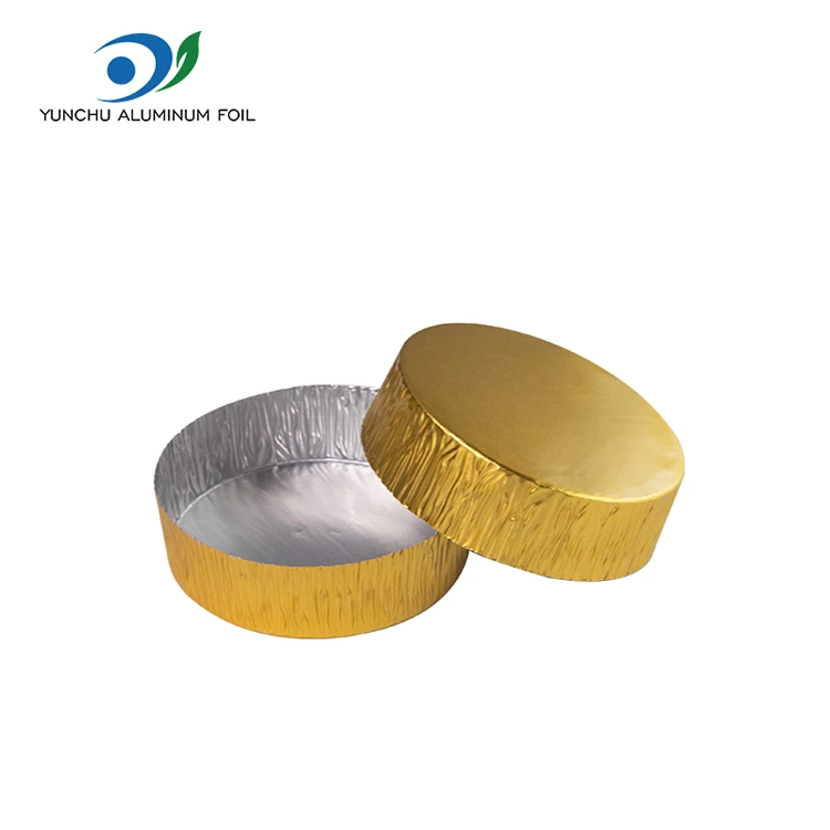 రౌండ్ స్మాల్ బేకింగ్ సిల్వర్ అల్యూమినియం రేకు ఆహార కంటైనర్