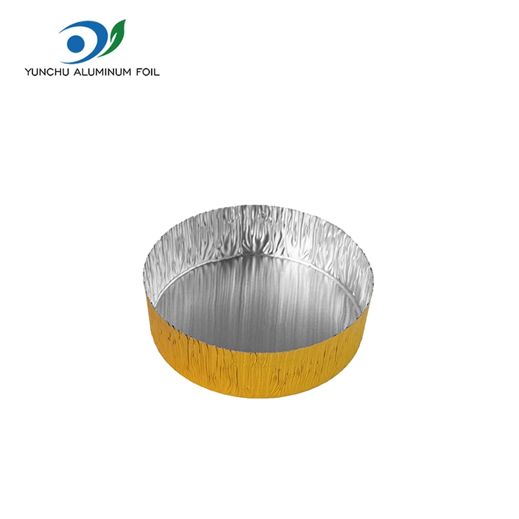 రౌండ్ స్మాల్ బేకింగ్ సిల్వర్ అల్యూమినియం రేకు ఆహార కంటైనర్
