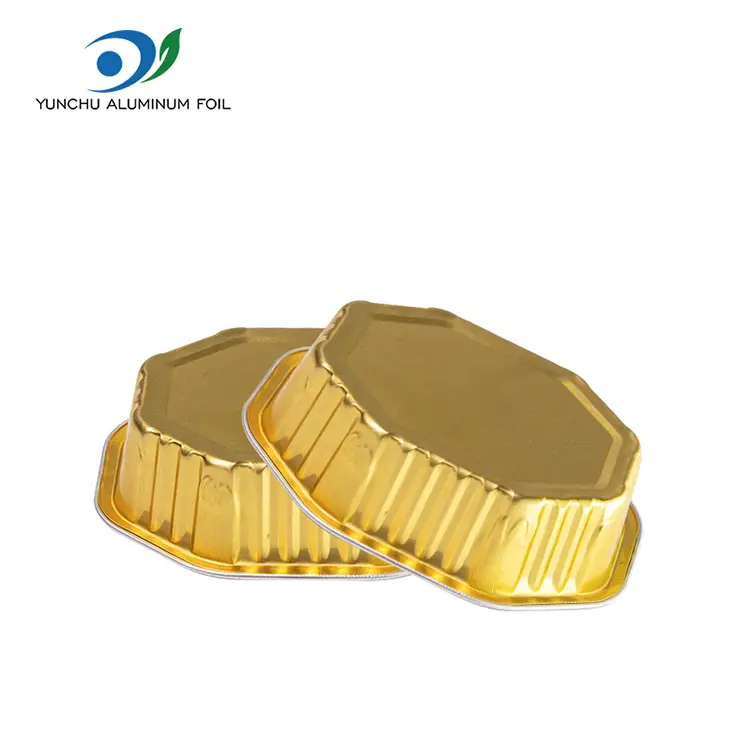 ప్రత్యేక ఆకారపు కేక్ కప్పు స్మూత్వాల్ అల్యూమినియం రేకు కంటైనర్లు