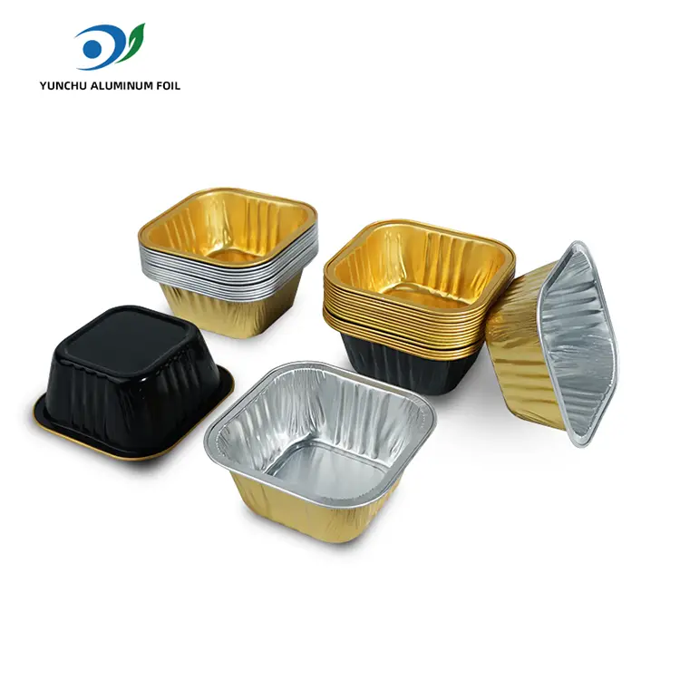 స్క్వేర్ బేకింగ్ కేకులు స్మూత్వాల్ అల్యూమినియం రేకు కంటైనర్లు స్క్వేర్ బేకింగ్ కేకులు స్మూత్వాల్ అల్యూమినియం రేకు కంటైనర్లు