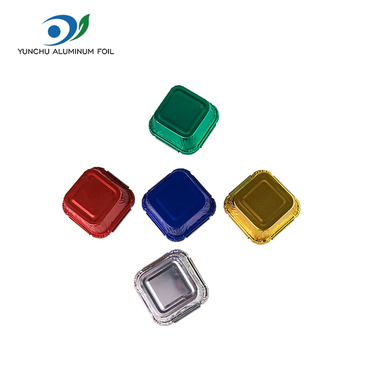 స్క్వేర్ బేకింగ్ ఓవెన్ సిల్వర్ అల్యూమినియం రేకు కంటైనర్లు