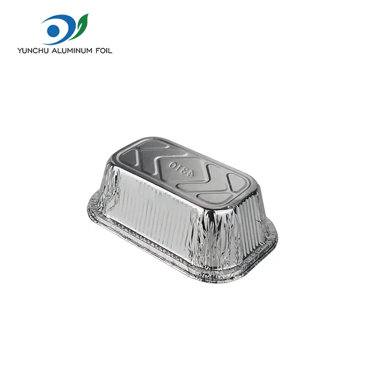 స్క్వేర్ కేక్ బేకింగ్ సిల్వర్ అల్యూమినియం రేకు కంటైనర్లు